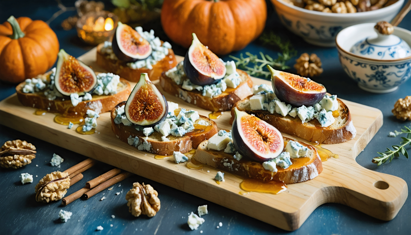 découvrez des recettes gourmandes et festives de toasts au fromage bleu, parfaites pour vos apéritifs et moments conviviaux.