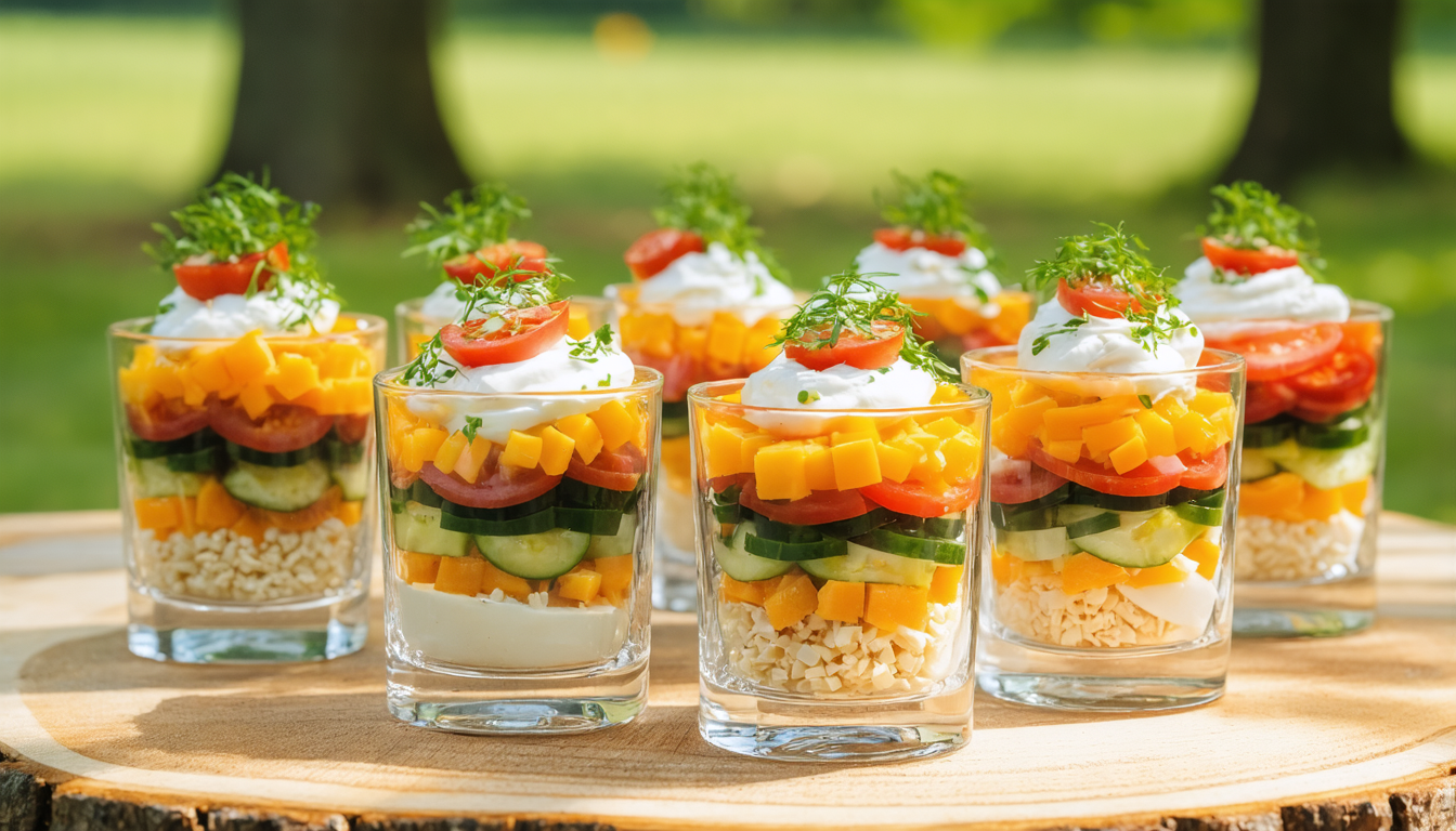 découvrez une recette simple et gourmande de délices en verrines : courgettes fondantes, tomates confites et fromage frais, idéale pour régaler vos invités.