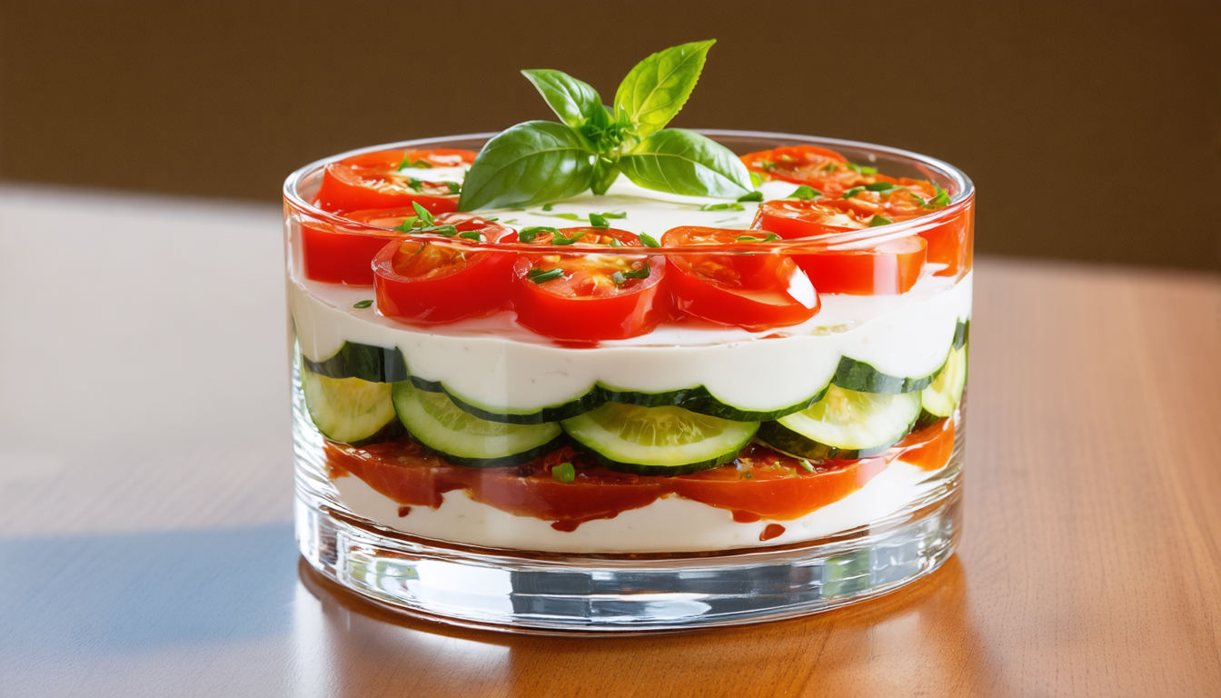 découvrez notre recette simple et gourmande de verrines aux courgettes fondantes, tomates confites et fromage frais, idéale pour un apéritif frais et savoureux.