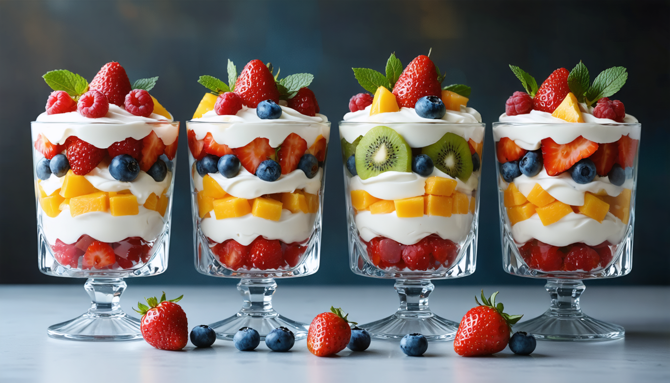 découvrez des verrines fruitées express, légères et savoureuses, parfaites pour se faire plaisir sans remords. recettes rapides et healthy pour un dessert gourmand et équilibré.