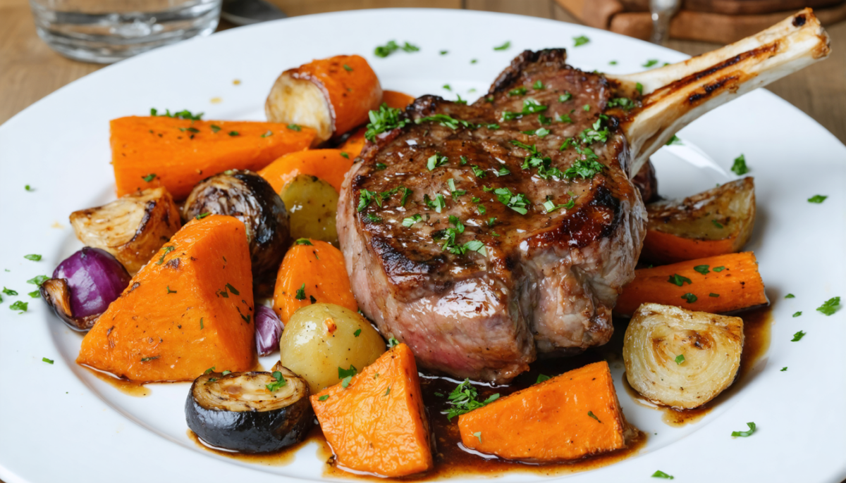 découvrez une recette de côtes de veau rôties parfaitement accompagnées de légumes savoureux pour un repas léger et délicieux.