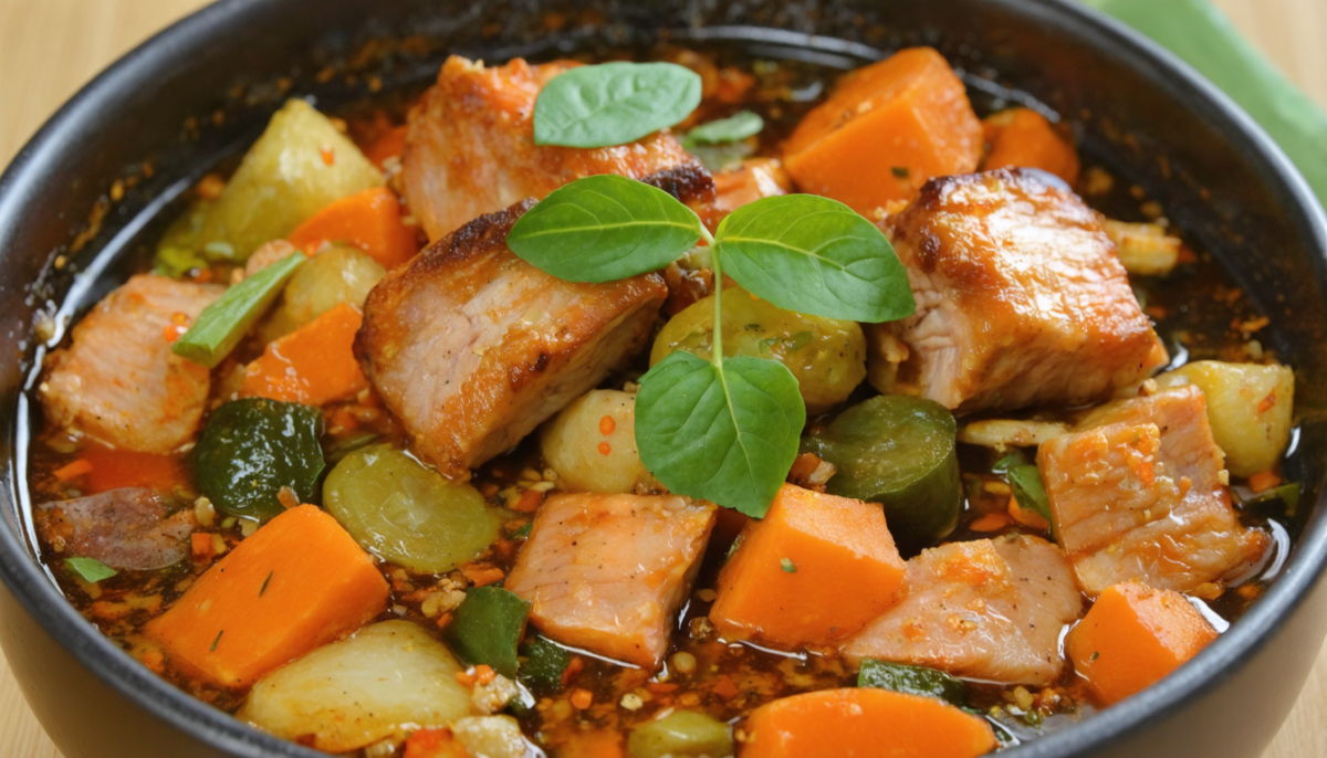 découvrez notre recette simple et savoureuse de cocotte de poitrine de porc, idéale pour un repas réconfortant et facile à préparer.