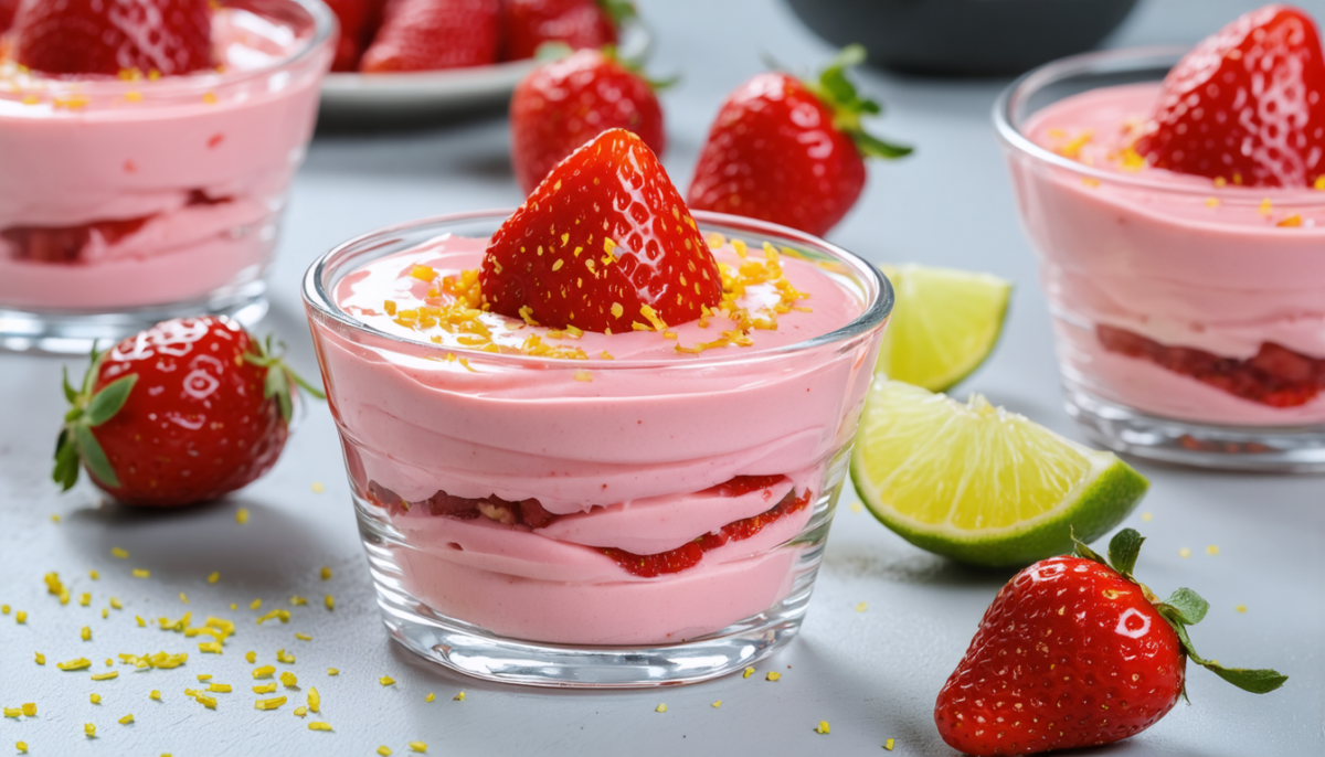 découvrez notre recette facile et rapide de mousse légère aux fraises, yaourt et citron vert pour un dessert frais et gourmand qui ravira vos papilles.