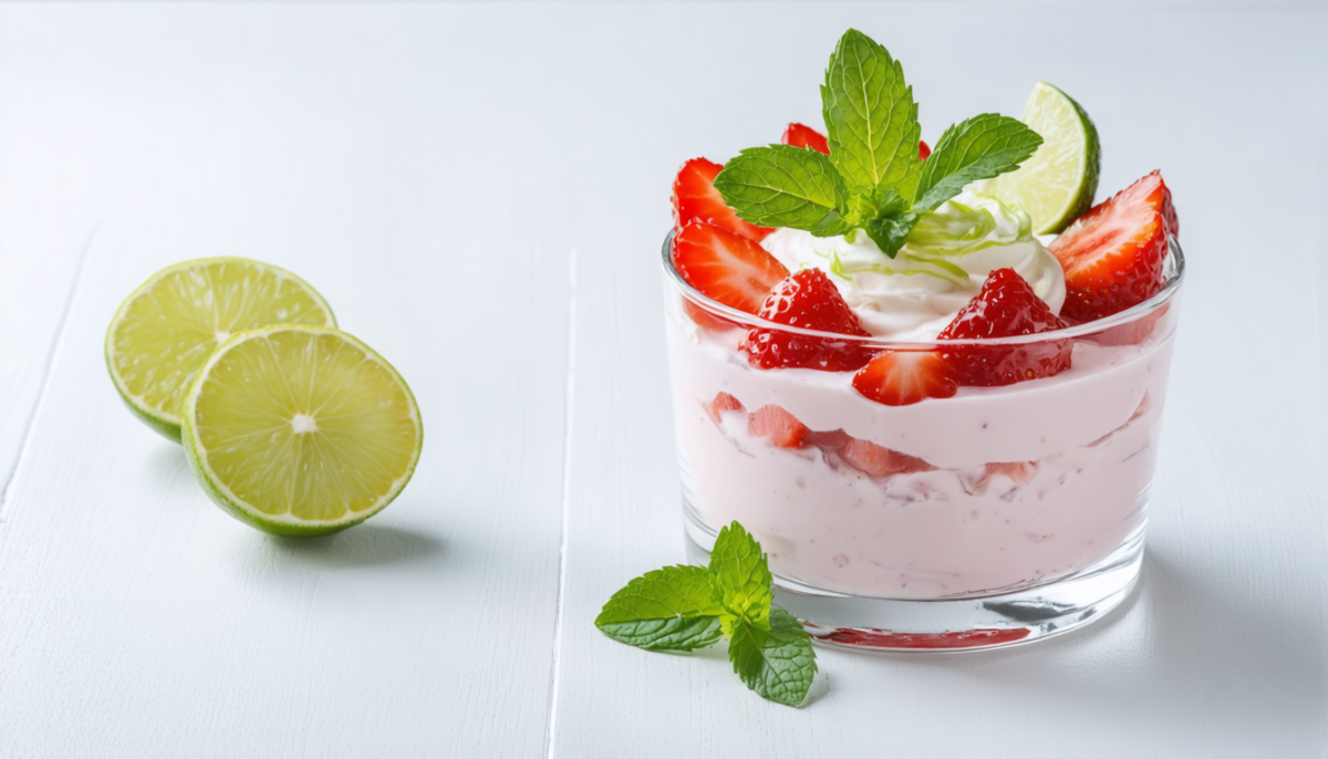 savourez une mousse légère et rafraîchissante aux fraises, yaourt et citron vert. découvrez la recette simple et gourmande pour un dessert parfait en toute occasion !