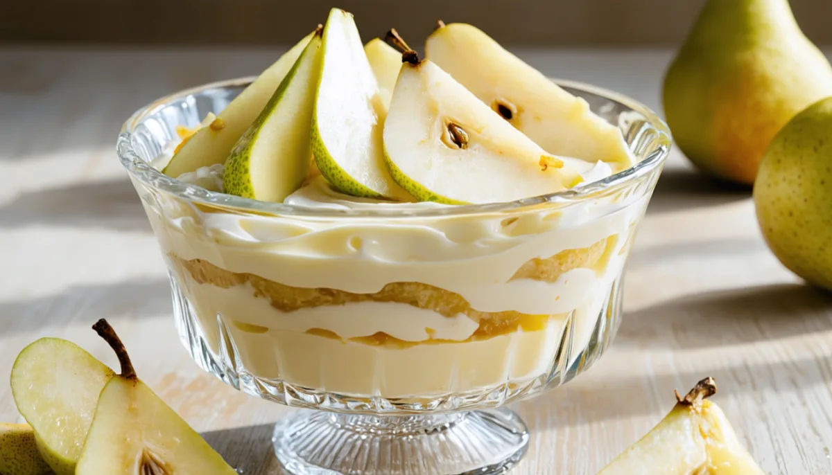découvrez notre recette de mousse légère aux poires, un dessert facile à préparer et délicieusement gourmand, parfait pour toutes les occasions.