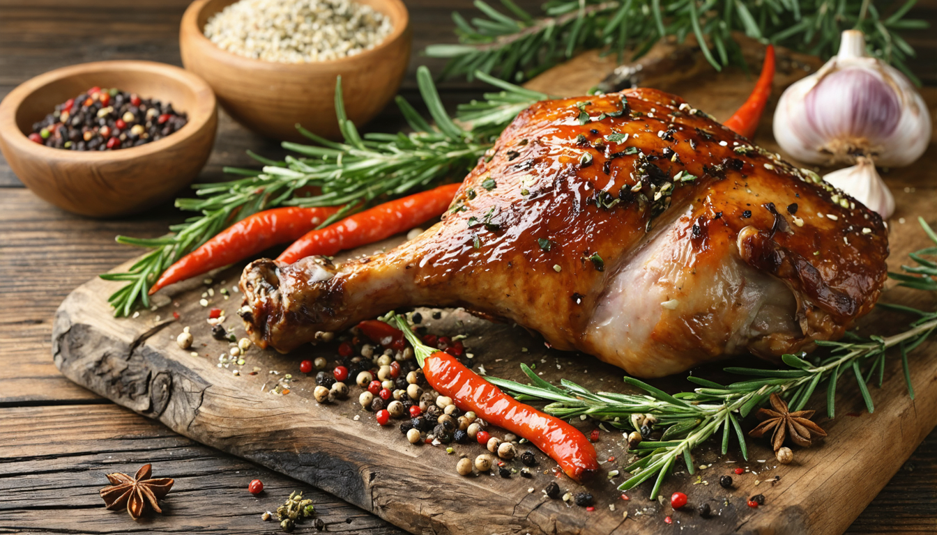 découvrez notre délicieuse recette de cuisse de canette rôtie, alliant saveurs riches et irrésistibles pour un plat savoureux et facile à préparer.