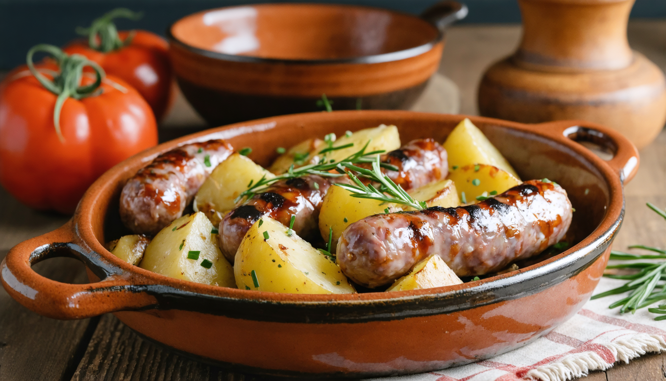découvrez une délicieuse recette de saucisson lyonnais servi avec des pommes de terre tièdes, parfaite pour un repas savoureux et traditionnel.