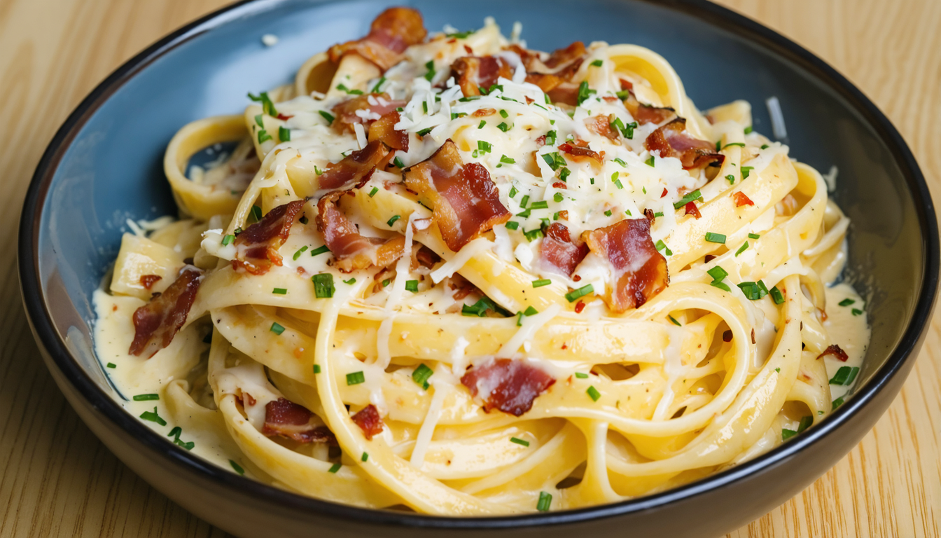 découvrez notre recette facile et rapide de sauce carbonara onctueuse avec lardons croustillants, crème fraîche veloutée et fromage fondant pour un plat savoureux et réconfortant.