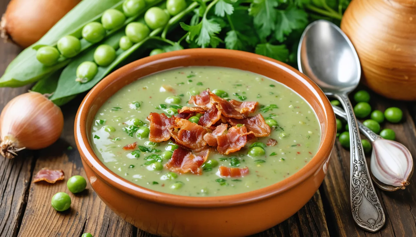découvrez notre recette simple et gourmande de soupe de petits pois et lardons, parfaite pour un repas réconfortant et savoureux.