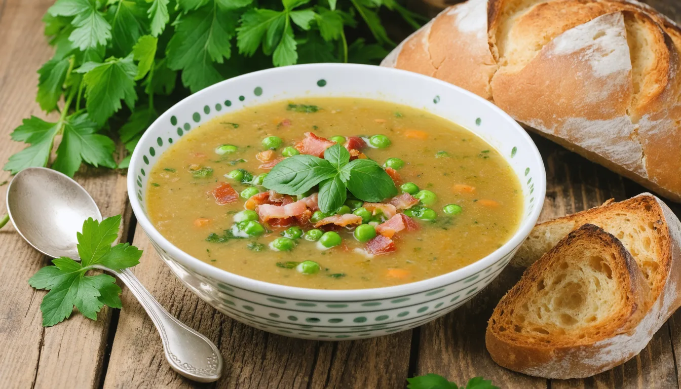 découvrez notre recette simple et gourmande de soupe de petits pois et lardons, parfaite pour un repas réconfortant et savoureux.