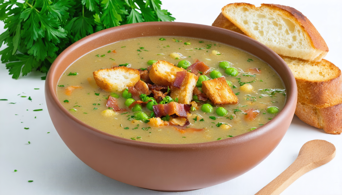 découvrez notre recette simple et gourmande de soupe de petits pois et lardons, parfaite pour un repas réconfortant et savoureux.