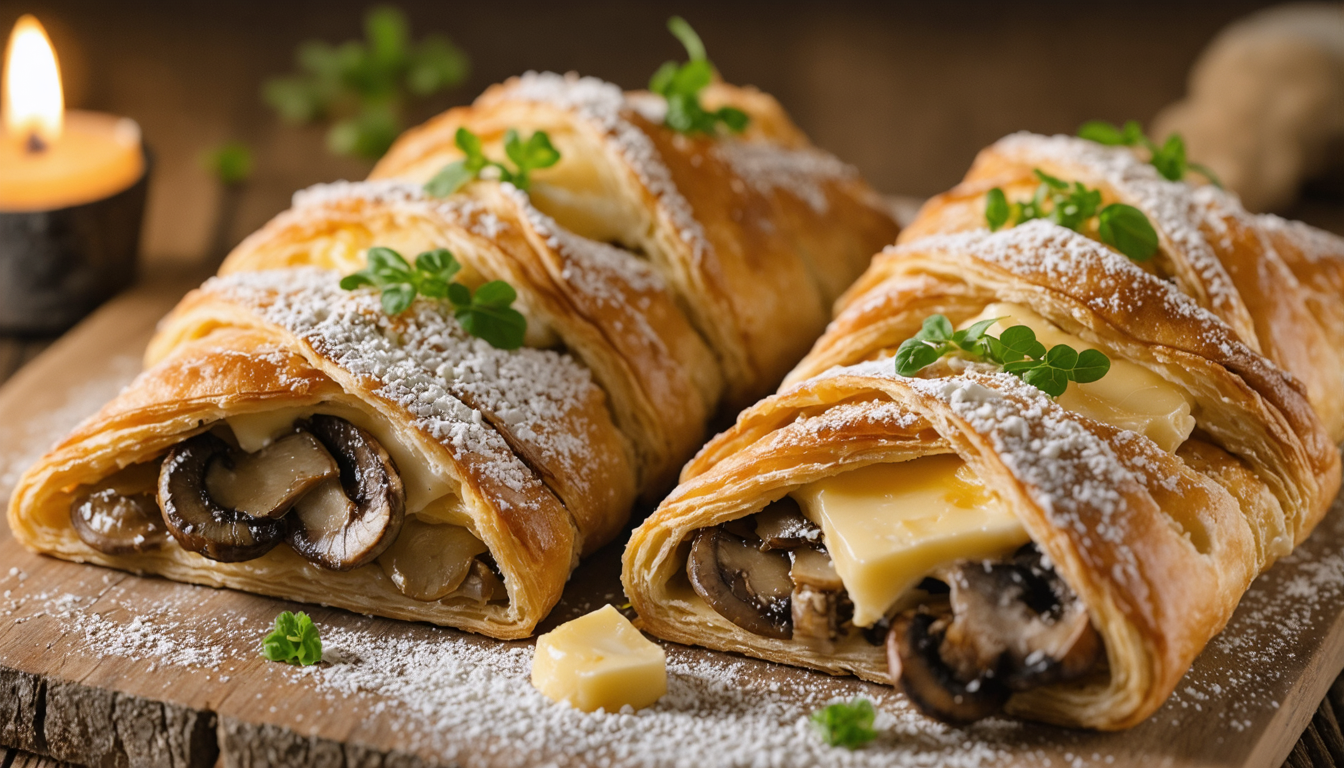 savourez nos délicieuses bricks aux champignons, garnies d'une onctueuse crème légère au camembert pour un mariage de saveurs unique et raffinées.