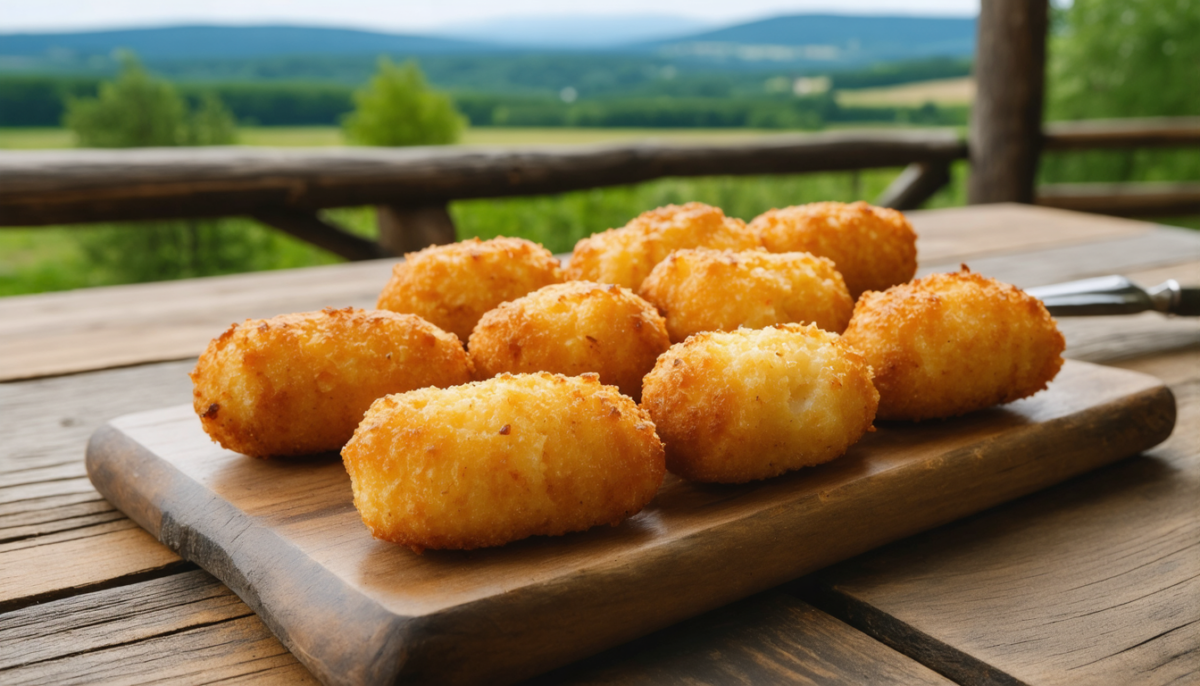 découvrez notre recette gourmande de croquettes au camembert nappées d'un savoureux coulis de poivrons rouges, pour un mélange de saveurs délicieuses à savourer.