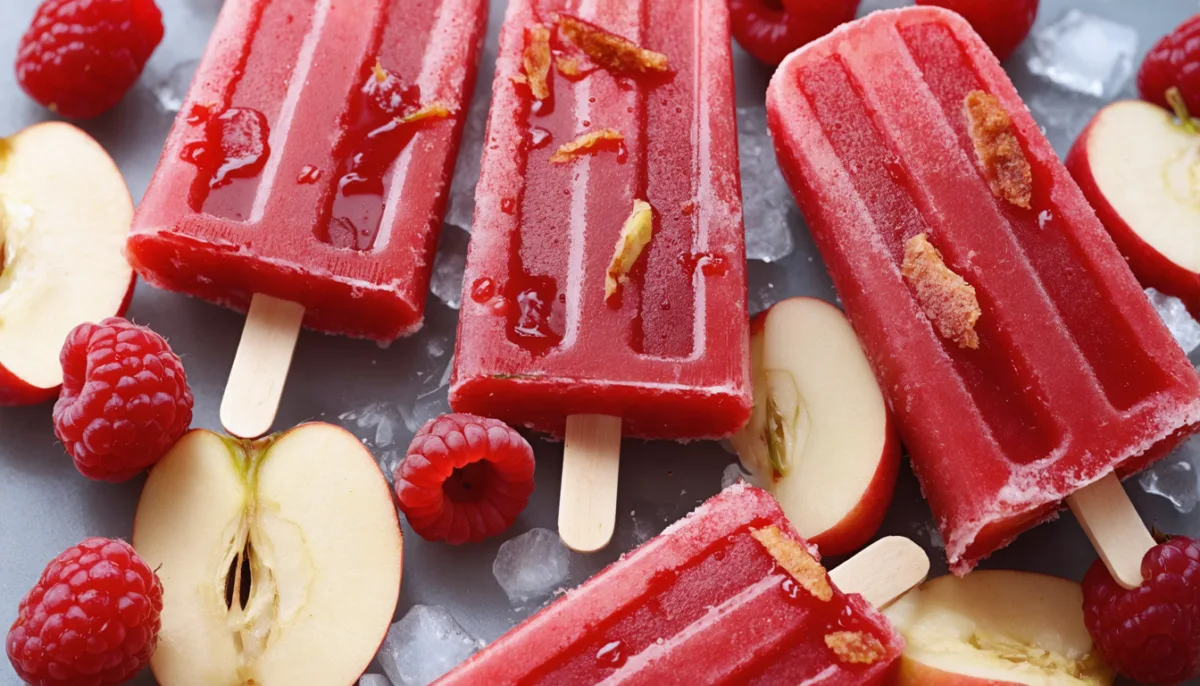 savourez nos délicieuses glaces à l'eau légères à la grenadine, agrémentées d'éclats de pomme croquants pour une fraîcheur et une texture uniques.