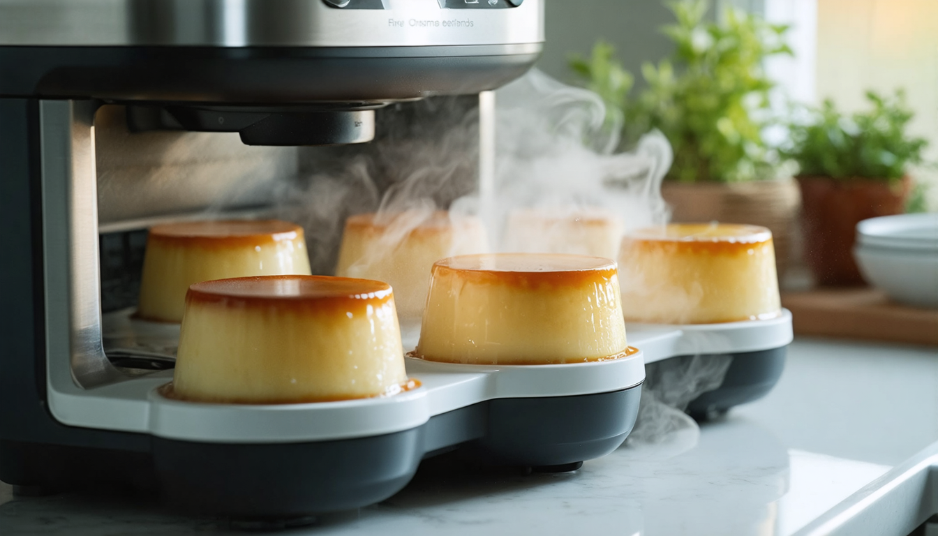 découvrez la recette rapide et simple des flans vanille légers au thermomix, pour un dessert délicieux et facile à préparer chez vous.