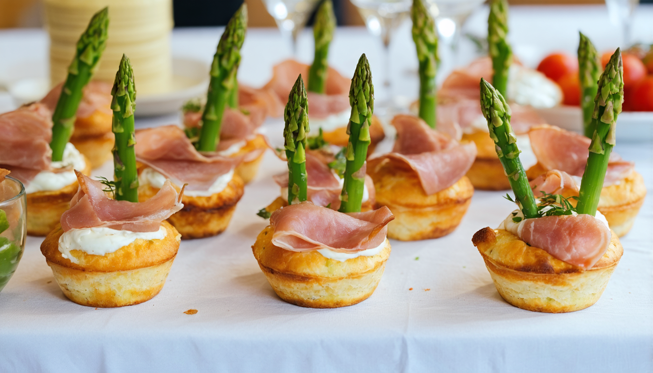 découvrez notre recette facile de muffins salés légers aux asperges et jambon, parfaits pour un apéritif gourmand ou un repas rapide et sain.