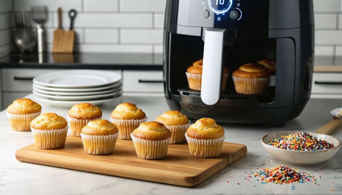 découvrez notre recette simple et rapide de délicieux petits gâteaux express à l'airfryer, parfaits pour un dessert savoureux en un rien de temps.