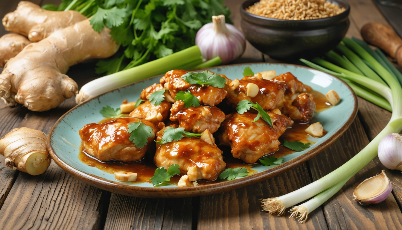 découvrez notre recette simple et rapide de poulet au gingembre, pleine de fraîcheur et riche en saveurs pour un repas délicieux et équilibré.