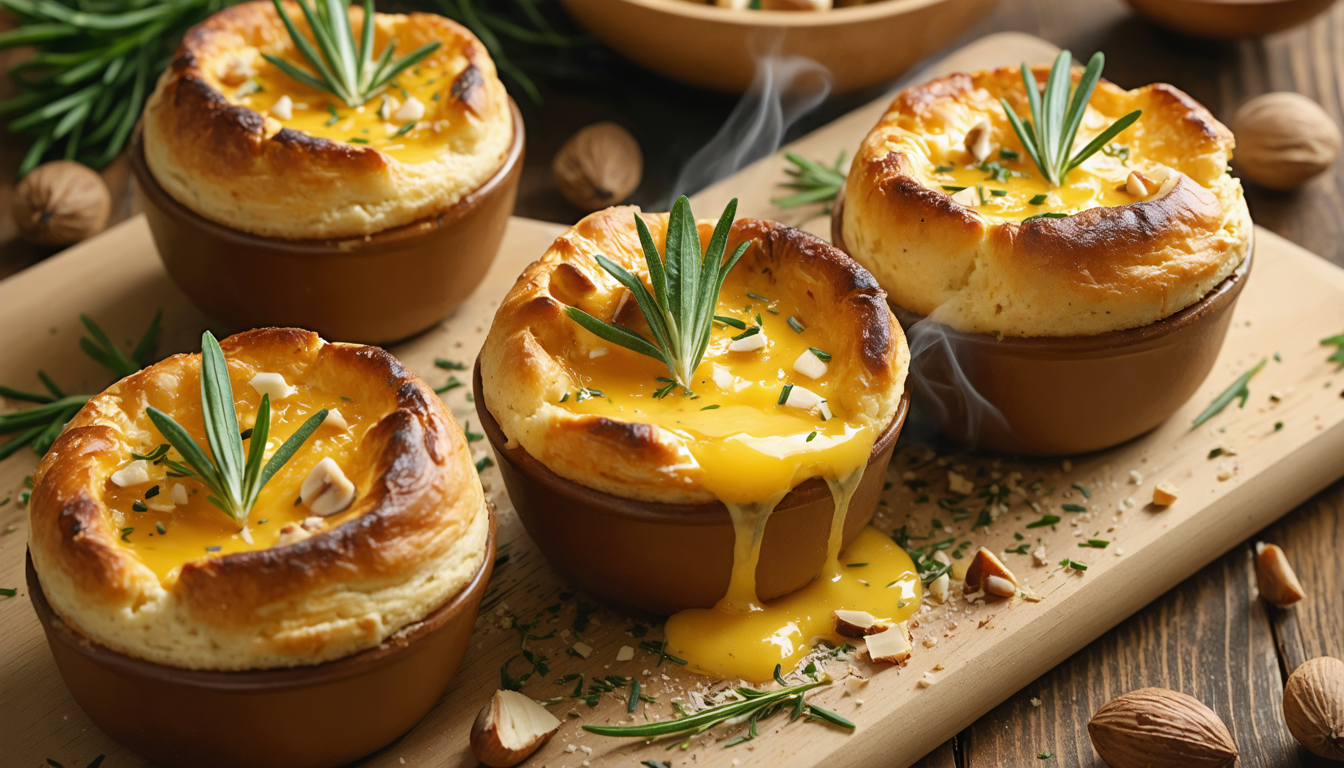 découvrez une recette gourmande de soufflés aux herbes fraîches, noisettes croquantes et fromage fondant, parfaite pour ravir vos papilles en toute simplicité.