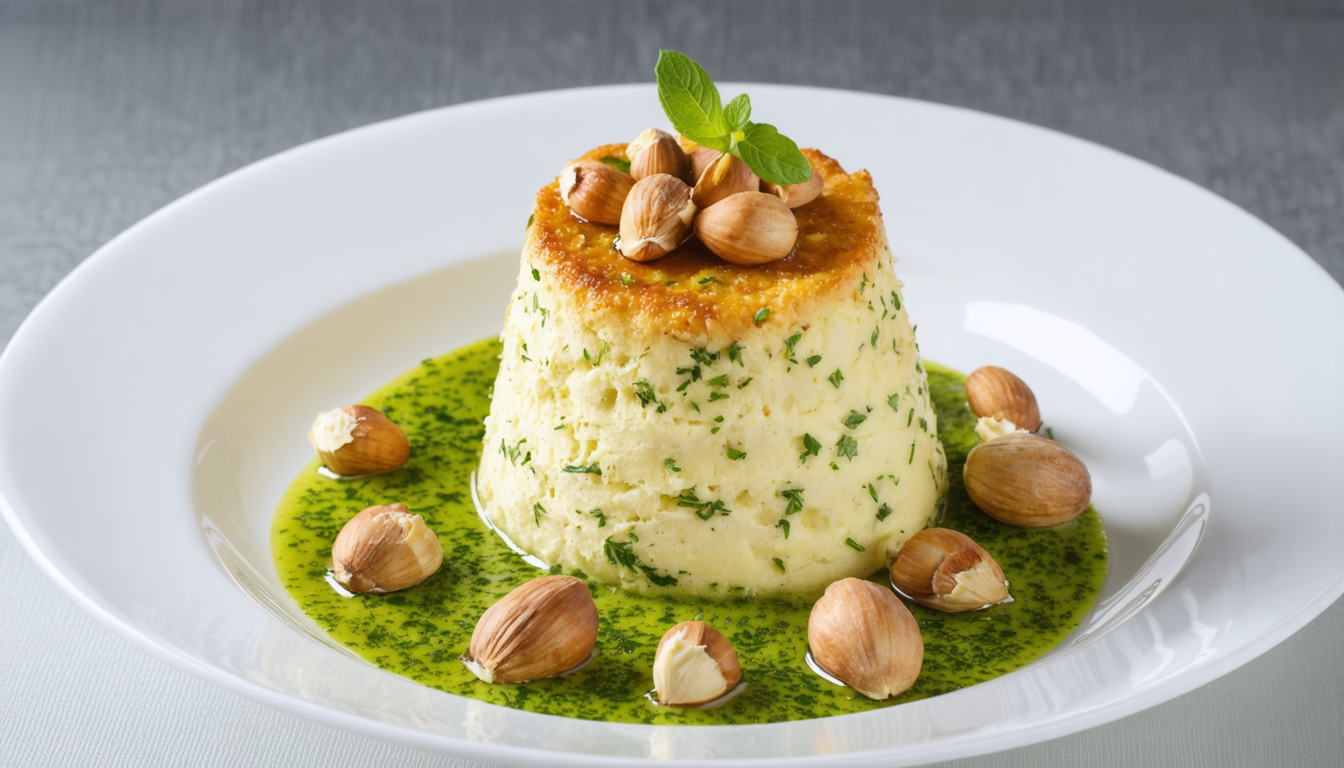 découvrez une recette gourmande de soufflés aux herbes fraîches, noisettes croquantes et fromage fondant, idéale pour un repas savoureux et raffiné.