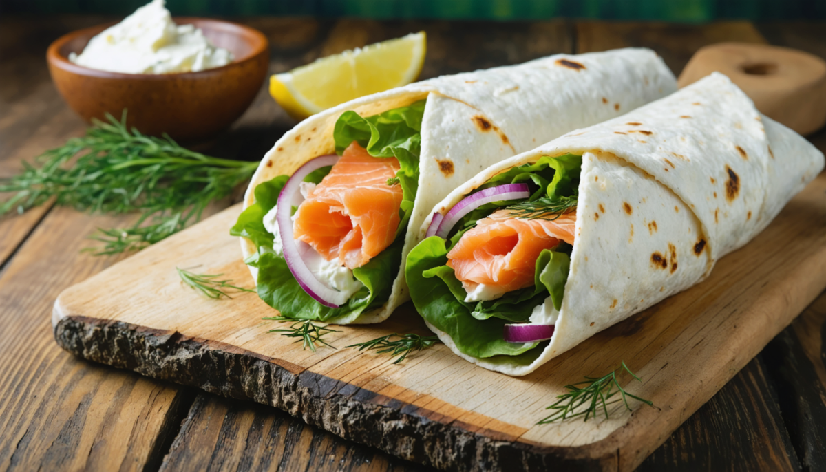 découvrez notre recette simple et express de délicieux wraps au saumon fumé, parfaits pour un repas savoureux et rapide à préparer.