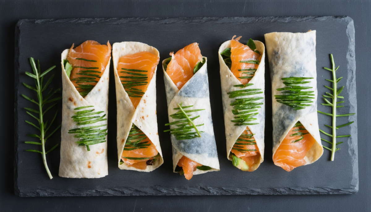 découvrez notre recette simple et express de wraps au saumon fumé, parfaits pour un repas délicieux et rapide à préparer.