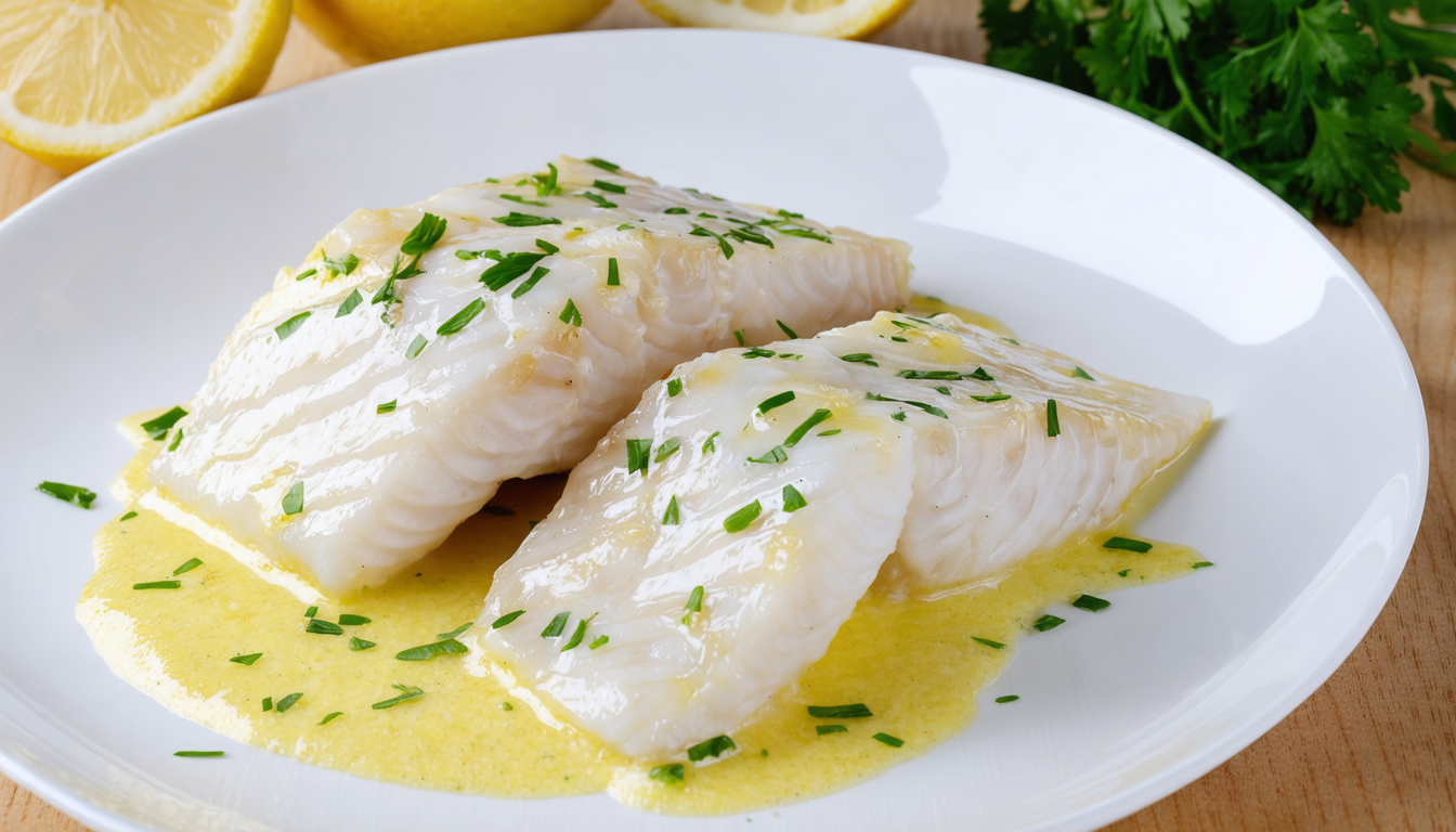 découvrez notre recette simple et délicieuse de filets de colin nappés d'une crème citronnée légère, parfaite pour un repas savoureux et facile à préparer.