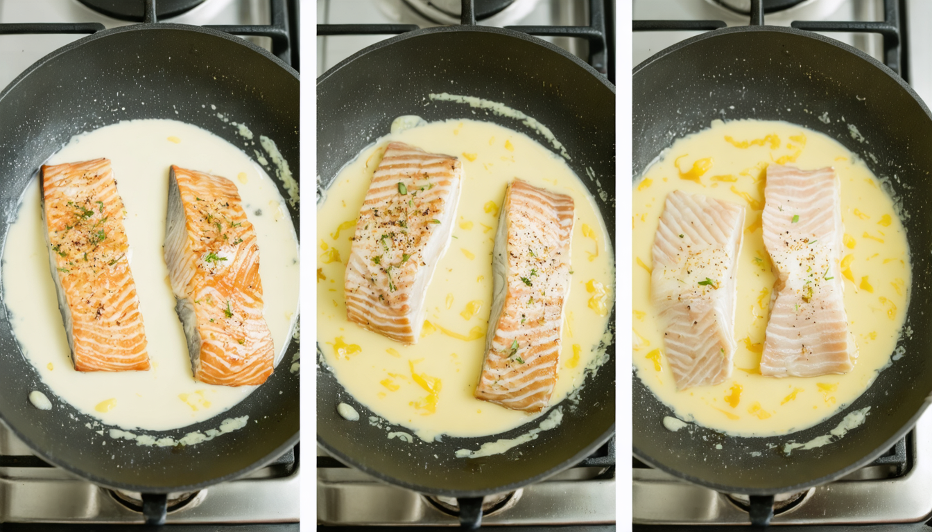 découvrez une recette simple et délicieuse de filets de colin nappés d'une crème citronnée légère, parfaite pour un repas savoureux et rapide.