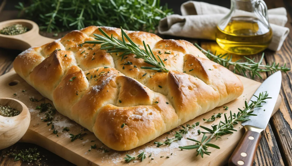 découvrez notre recette facile de focaccia aérienne aux parfums délicieux de thym et romarin, parfaite pour un moment gourmand et savoureux.