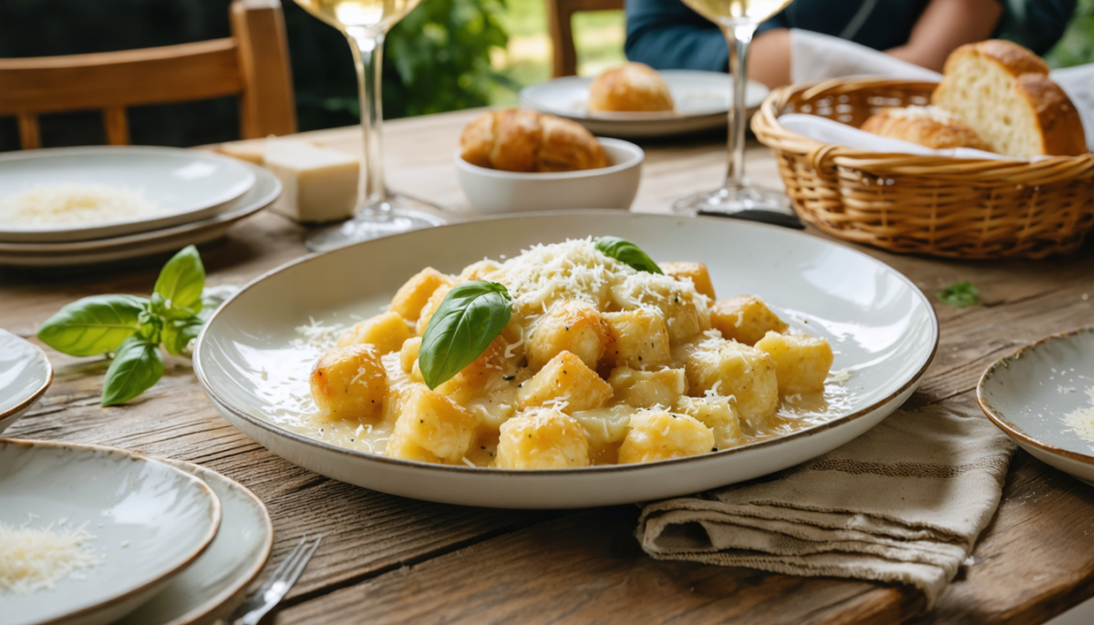 découvrez la recette savoureuse des gnocchis au parmesan, parfaite pour un moment convivial à partager entre amis ou en famille.
