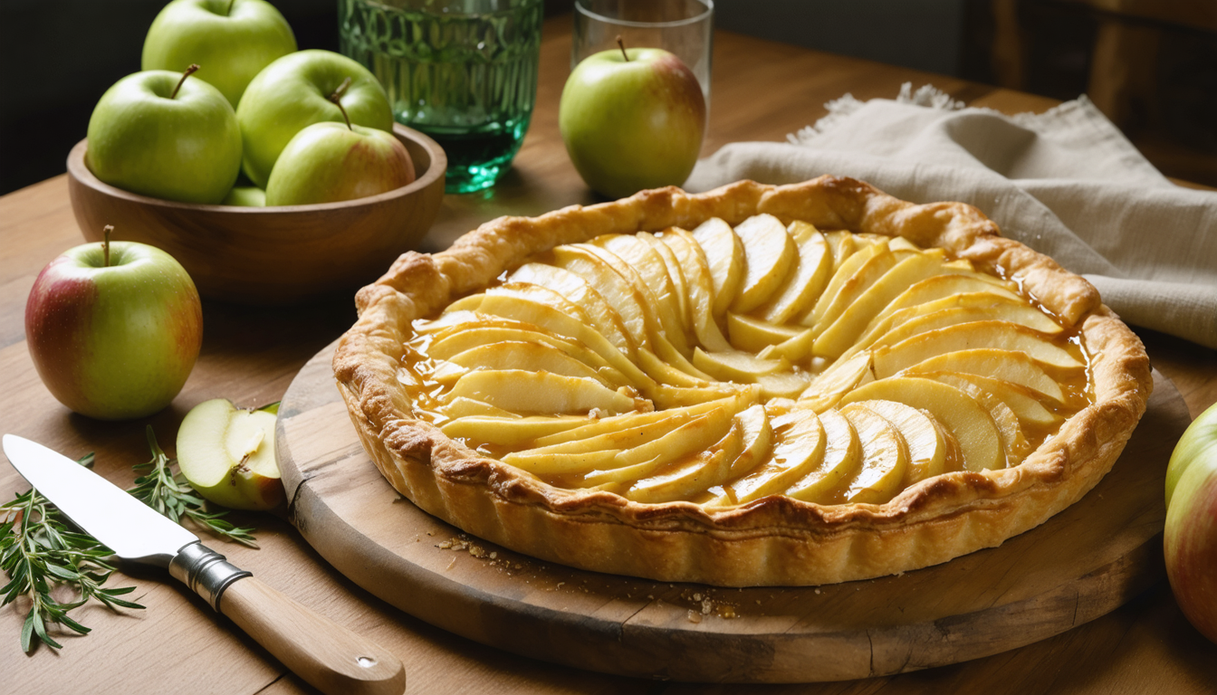 découvrez la recette authentique de la tarte aux pommes à la normande, un délicieux dessert traditionnel aux pommes et crème fraîche, facile à préparer.