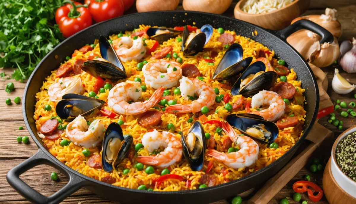 découvrez la recette authentique de la paella, un plat traditionnel espagnol savoureux qui ravira vos papilles avec ses ingrédients frais et ses saveurs délicieuses.