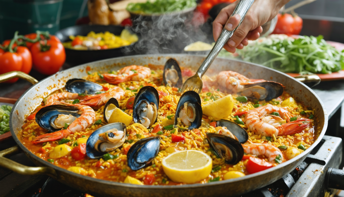 découvrez la recette authentique de la paella, un plat savoureux qui capture parfaitement les saveurs traditionnelles de l'espagne pour un repas délicieux et convivial.