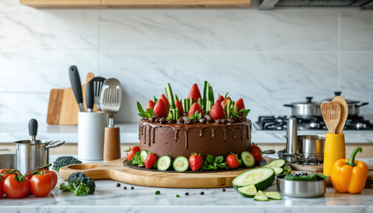 découvrez la recette originale de cyril lignac : un gâteau au chocolat gourmand et moelleux, enrichi en légumes pour une touche saine et surprenante.