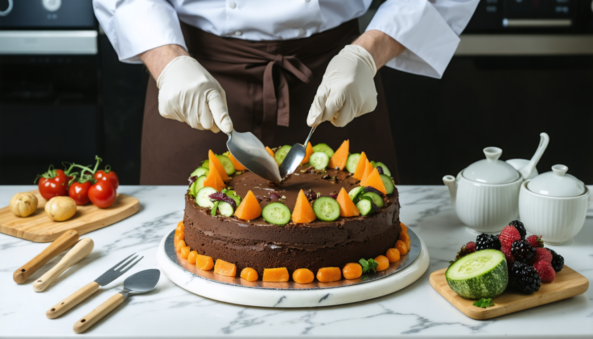 découvrez la recette innovante de cyril lignac : un gâteau au chocolat délicieux et moelleux, enrichi en légumes pour une touche saine et surprenante.