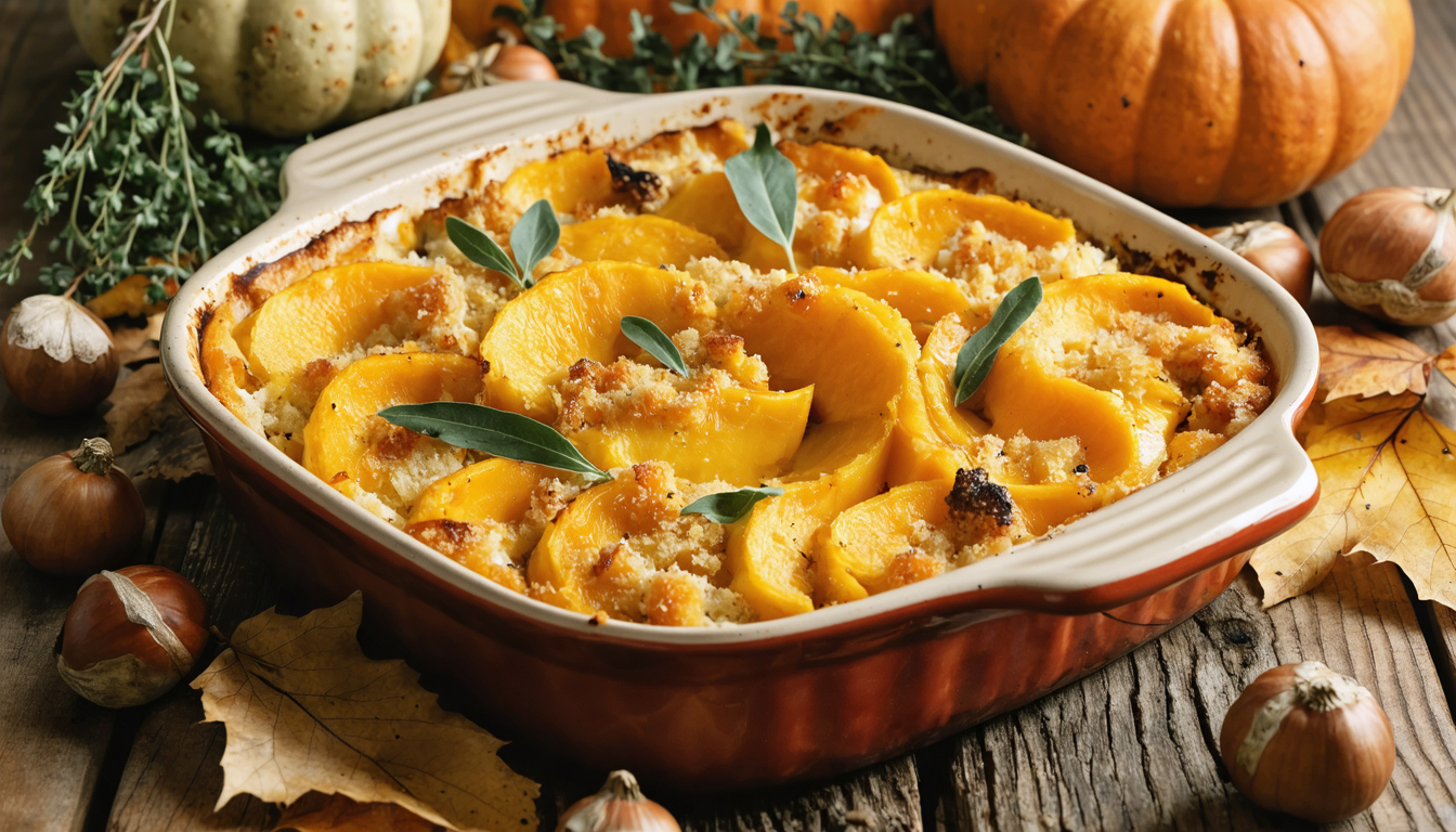 découvrez la recette légère et savoureuse du gratin de courge sans crème, noté 4,8/5, idéale pour réchauffer vos repas d'automne avec gourmandise et simplicité.