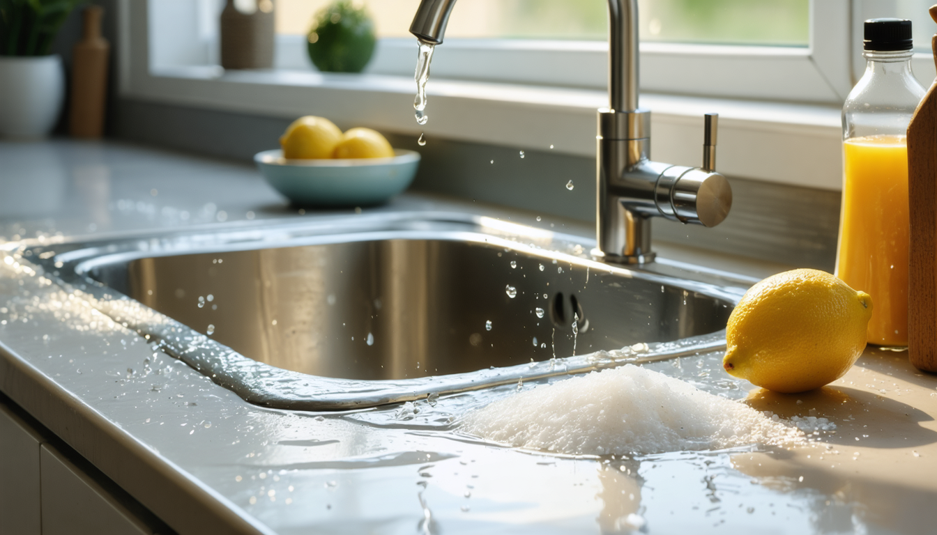 découvrez une méthode surprenante et naturelle pour rendre votre évier de cuisine impeccablement propre et éclatant, sans recourir au bicarbonate ni au vinaigre.