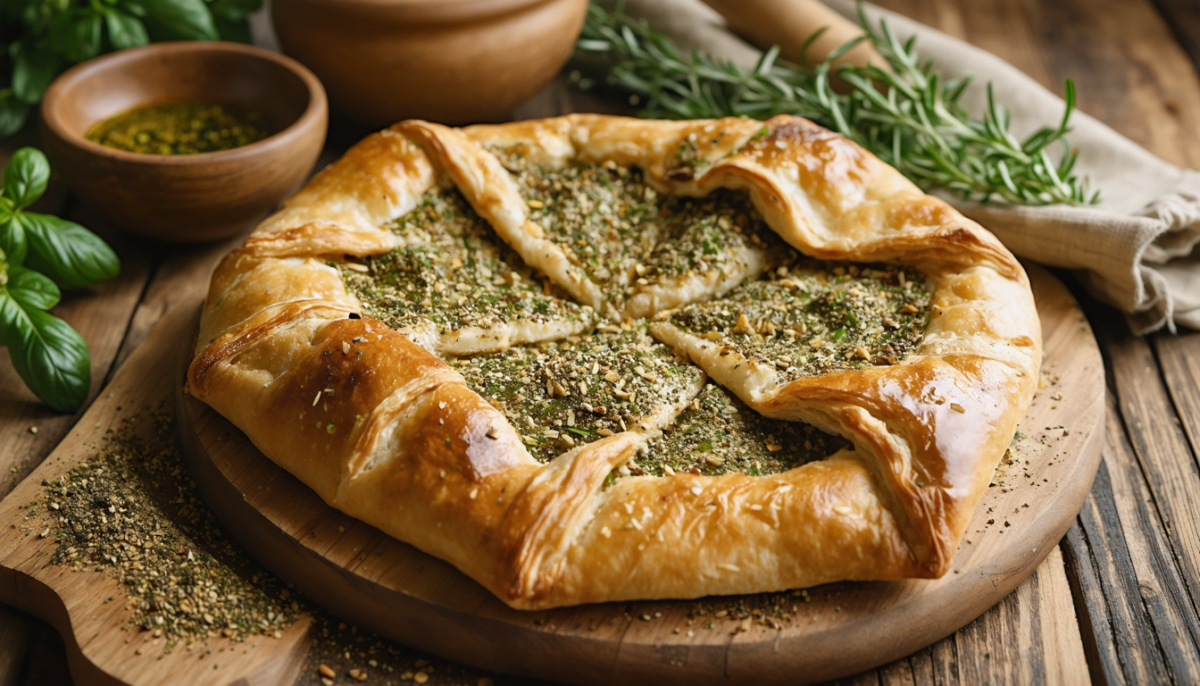 savourez l'authenticité du man'ouché, la galette libanaise traditionnelle au za'atar, pour un voyage culinaire au cœur du liban.