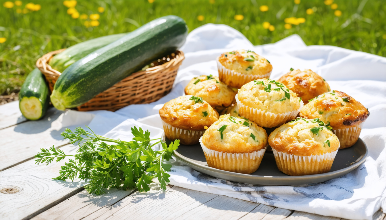 découvrez nos muffins salés aux courgettes, feta et zeste de citron, parfaits pour apporter une touche gourmande et fraîche à vos apéros et pique-niques.