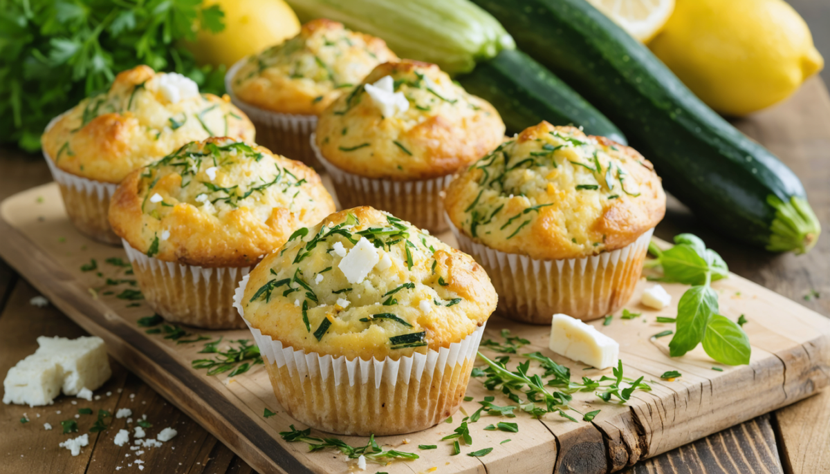 découvrez la recette des muffins salés aux courgettes, feta et zeste de citron, parfaits pour un apéritif gourmand ou un pique-nique réussi. faciles à préparer et pleins de saveurs, ils raviront tous vos invités !