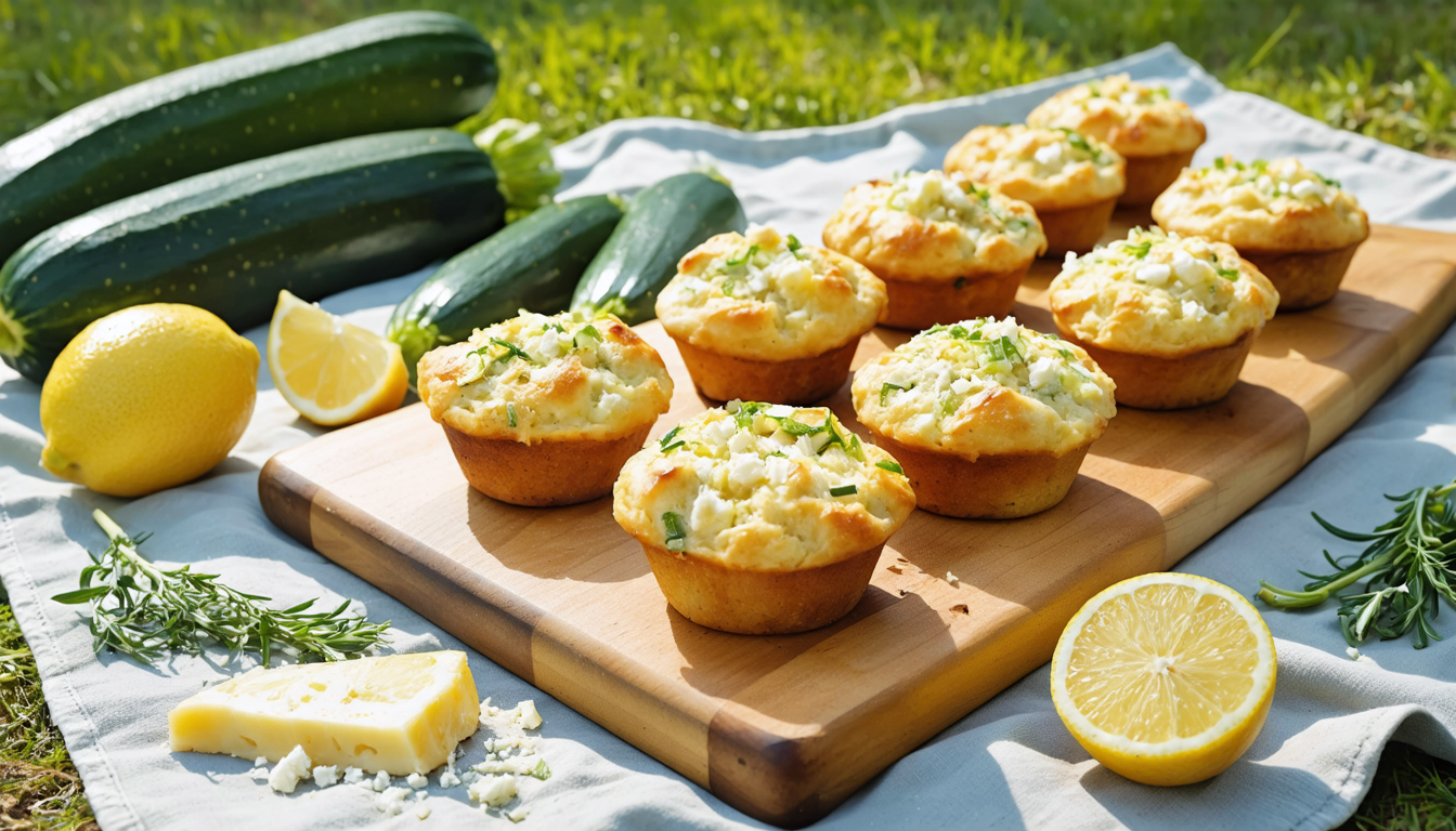 découvrez la recette facile et gourmande des muffins salés aux courgettes, feta et zeste de citron, parfaits pour égayer vos apéros et pique-niques avec une touche fraîche et savoureuse.