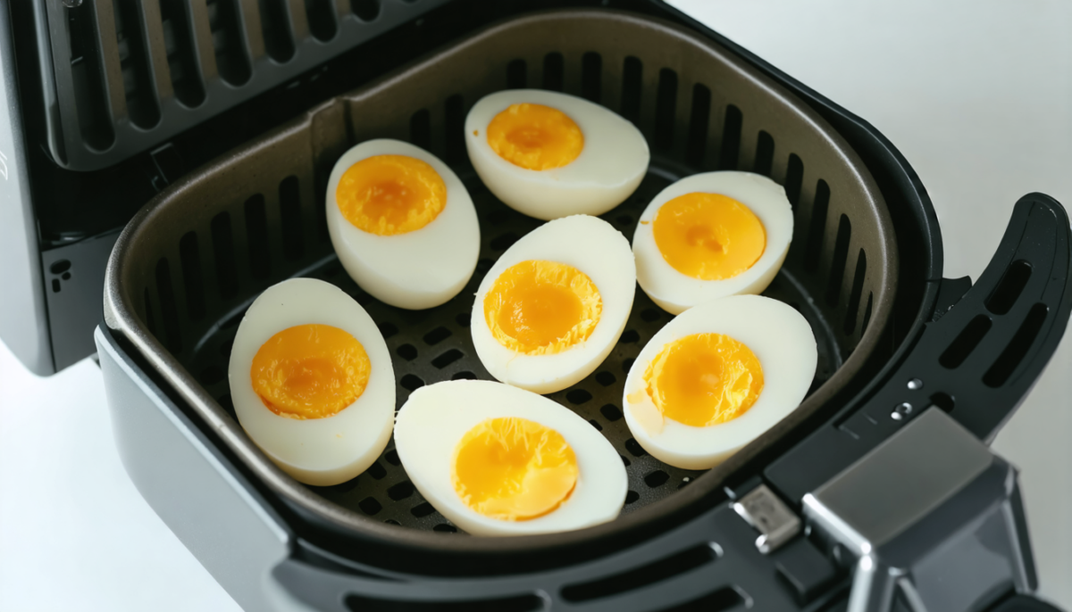 découvrez comment préparer un œuf dur à l'airfryer rapidement et facilement, une recette express pour un snack sain et délicieux en quelques minutes.