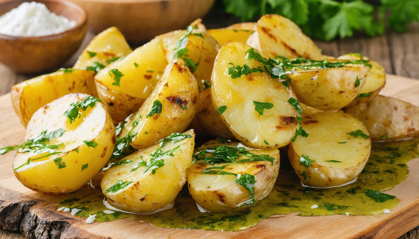 découvrez nos pommes de terre rôties au four, croustillantes à souhait, accompagnées d'une sauce aux fines herbes savoureuse. un plat gourmand et simple à préparer pour régaler toute la famille.