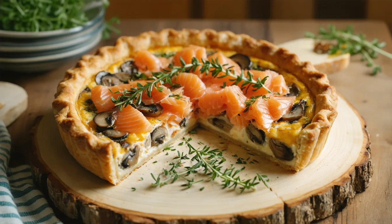 découvrez notre recette de quiche gourmande au saumon frais et champignons, un mariage de saveurs simple et délicat pour régaler vos papilles en toute occasion.