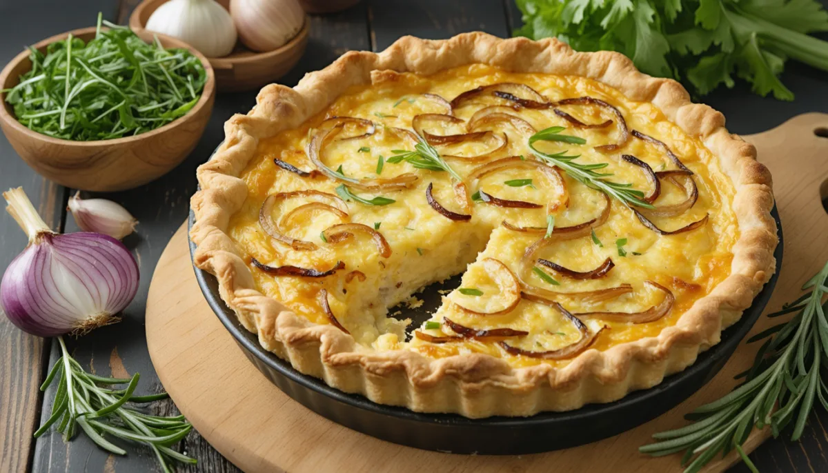 découvrez notre recette simple et gourmande de quiche légère aux oignons, parfaite pour un repas savoureux et facile à préparer.