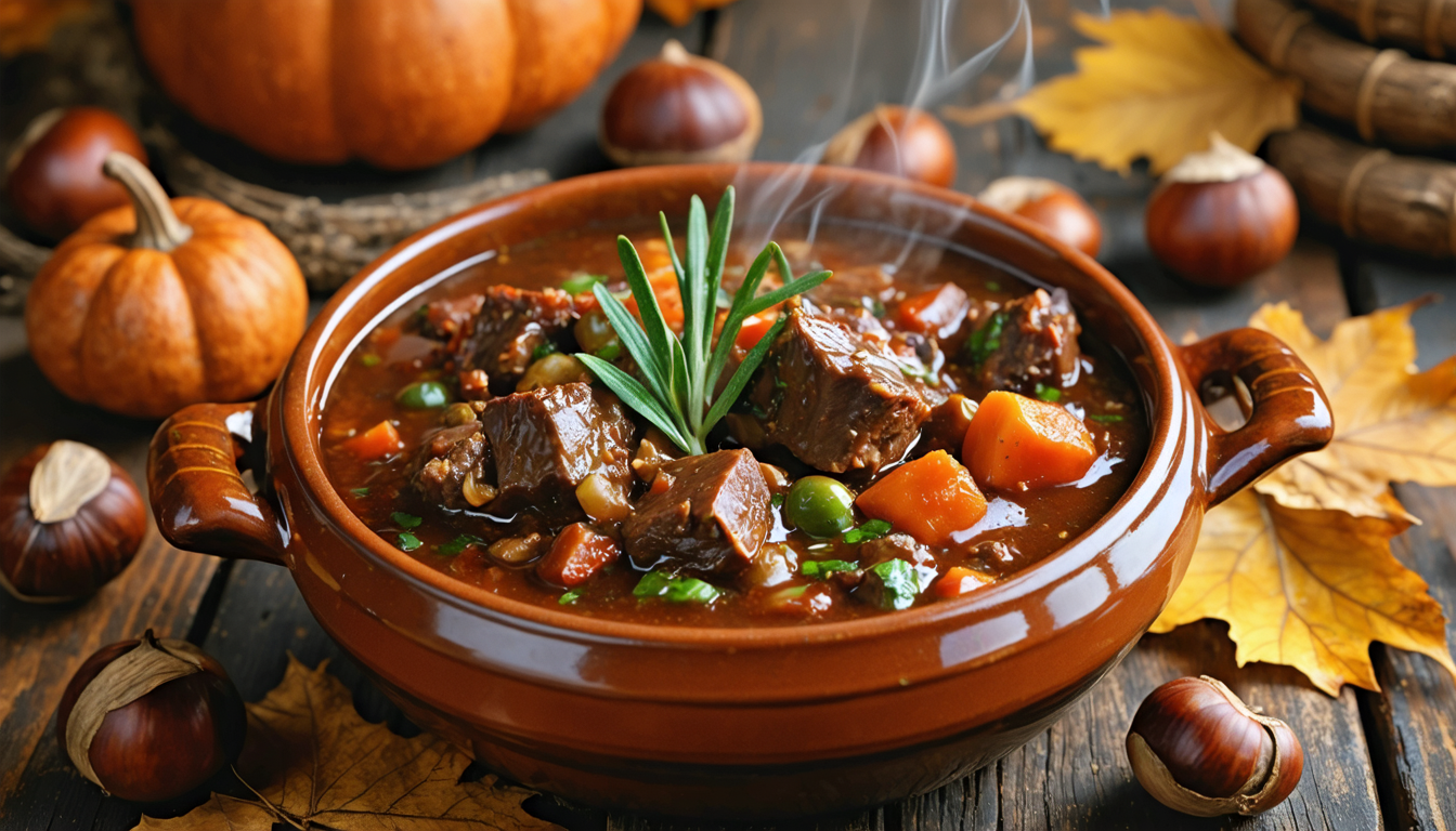 découvrez notre ragoût de chevreuil au vin rouge, un plat savoureux qui réchauffe les soirées d'automne avec ses arômes riches et ses saveurs authentiques.