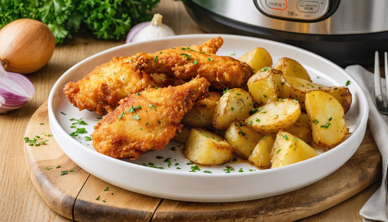 découvrez une recette express d'aiguillettes de poulet et pommes de terre au cookeo, alliant simplicité et saveurs pour un repas rapide et gourmand.