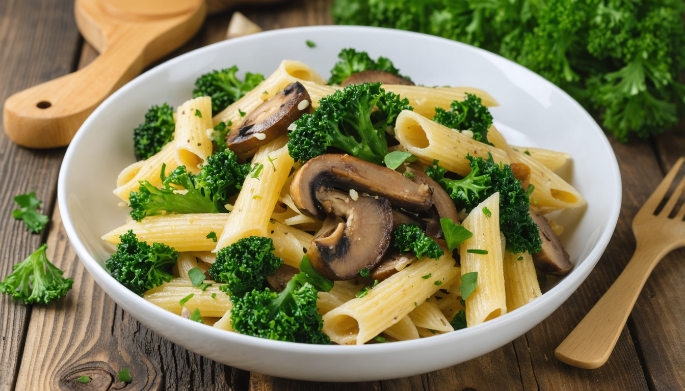 découvrez une recette facile et saine de poêlée légère de pâtes au chou et champignons, parfaite pour un repas équilibré et savoureux.