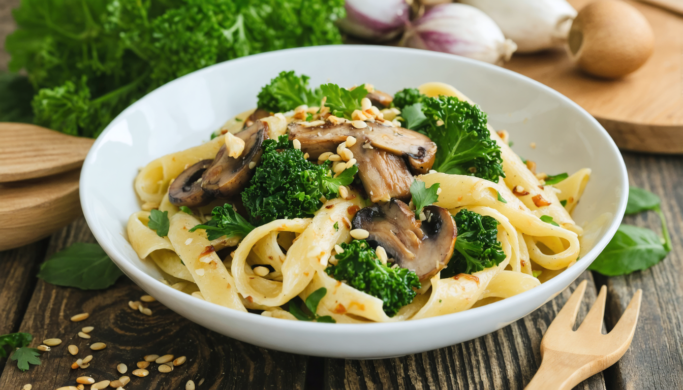 découvrez une recette facile et saine de poêlée légère de pâtes au chou et champignons, idéale pour un repas savoureux et équilibré en toute simplicité.