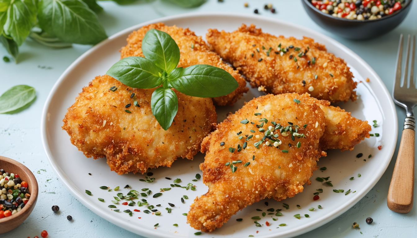 découvrez une recette facile et rapide de poulet pané croustillant à l'airfryer, parfaite pour un repas savoureux et léger à la maison.